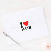 I LIEBE MATH QUADRATISCHER AUFKLEBER (Umschlag)