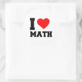 I LIEBE MATH RUNDER AUFKLEBER (Tasche)