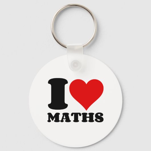 I LIEBE MATH SCHLÜSSELANHÄNGER (Vorderseite)
