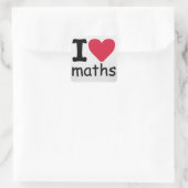 I Liebe Math Sticker (Tasche)