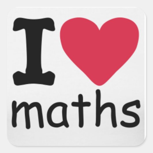 I Liebe Math Sticker (Vorderseite)