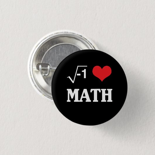 I Liebe-Mathe Button (Vorne & Hinten)