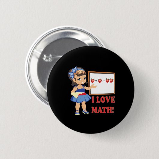 I Liebe-Mathe Button (Vorne & Hinten)