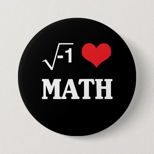 I Liebe-Mathe Button (Vorderseite)