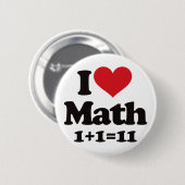 I Liebe-Mathe! Button (Vorne & Hinten)