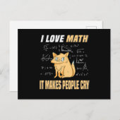 I Liebe Mathe Cat Kitten Mathegenie Mathe Teacher Postkarte (Vorne/Hinten)
