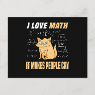 I Liebe Mathe Cat Kitten Mathegenie Mathe Teacher Postkarte