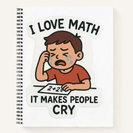 I Liebe Mathe - Funny Cartoon Sticker Notizblock