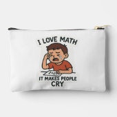 I Liebe Mathe - Funny Cartoon Sticker Zubehörtasche (Rückseite)