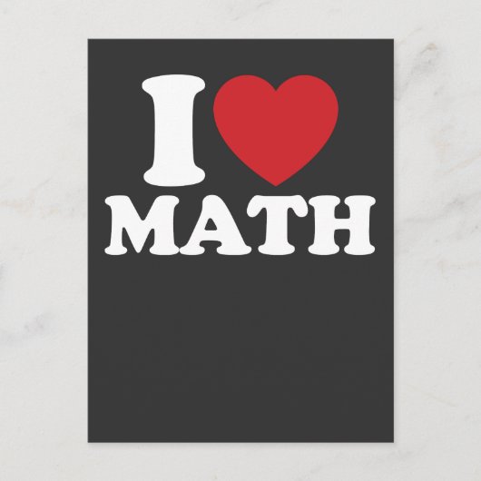 I Liebe Mathe I Heart Groovy Retro Einladungspostkarte (Vorderseite)