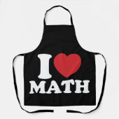 I Liebe Mathe I Heart Groovy Retro Schürze (Vorderseite)