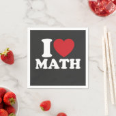 I Liebe Mathe I Heart Groovy Retro Serviette (Beispiel)