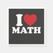 I Liebe Mathe I Heart Groovy Retro Serviette (Vorderseite)