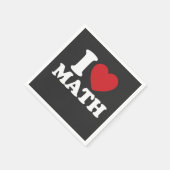 I Liebe Mathe I Heart Groovy Retro Serviette (Ecke)