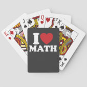 I Liebe Mathe I Heart Groovy Retro Spielkarten (Rückseite)