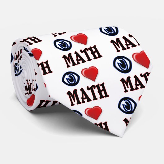 I Liebe-Mathe Krawatte (Gerollt)