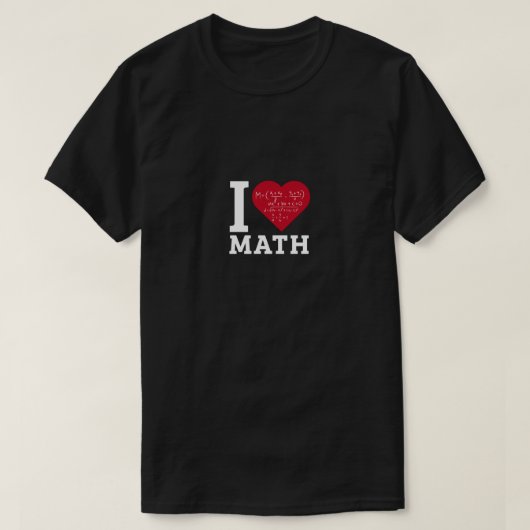 I Liebe Mathe - Math Lover T-Shirt (Design vorne)