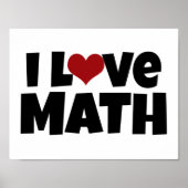 I Liebe Mathe Poster (Vorne)