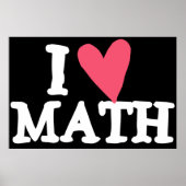 I Liebe Mathe Poster (Vorne)
