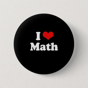 I Liebe-Mathe-T-Shirt Button