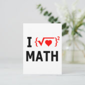 I Liebe Mathe White Postkarte (Stehend Vorderseite)