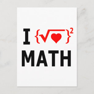 I Liebe Mathe White Postkarte