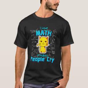 I Liebe Mathematiatic Cat Spaß Formulas Geek T-Shirt