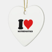 I LIEBE MATHEMATIK KERAMIK ORNAMENT (Links)