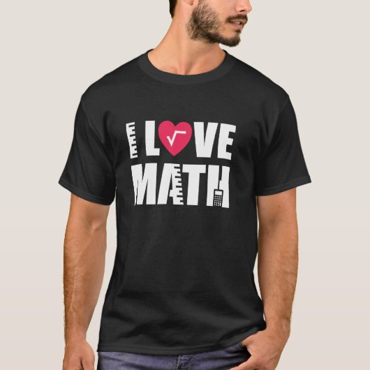 I Liebe Mathematik Mathematik Operation T-Shirt (Vorderseite)
