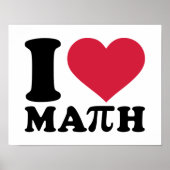 I Liebe Mathematik Pi Poster (Vorne)