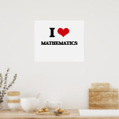 I Liebe Mathematik Poster (Küche)