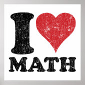 I Liebe Mathematik Poster Print (Vorne)