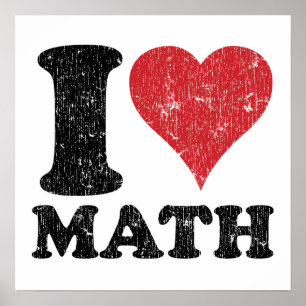 I Liebe Mathematik Poster Print
