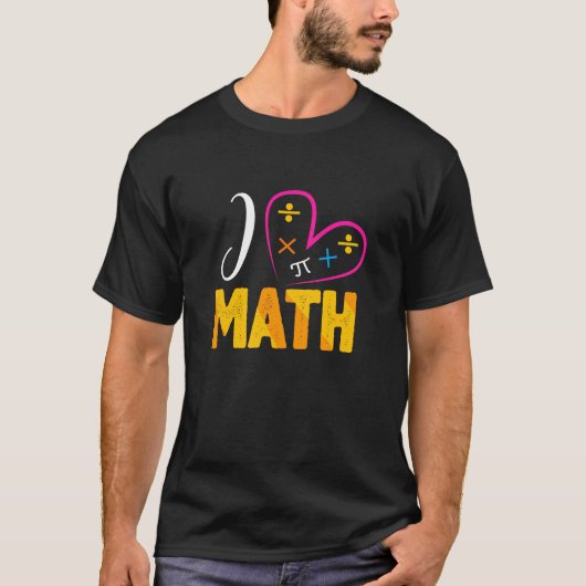 I Liebe Mathematik School T-Shirt (Vorderseite)