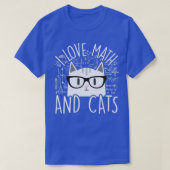 I Liebe Mathematik und Katzen Kitty Cat Algebra Ca T-Shirt (Design vorne)