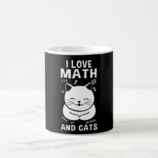 I Liebe Mathematik und Katzen Lehrerin Katze Lover Kaffeetasse (Mittel)