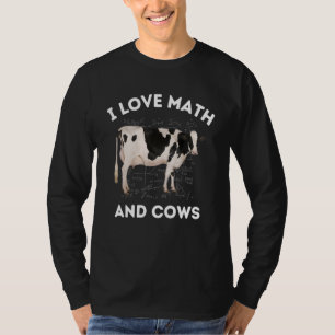 I Liebe Mathematik und Kühe Holstein Dairy Lover A T-Shirt