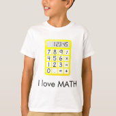 I Liebe Mathematikrechner T-Shirt (Vorderseite)