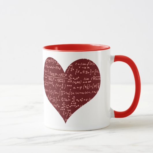 I Liebe mathematische Tasse (Rechts)