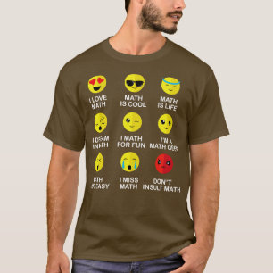 I Liebe Mathi Emoji Funny Mathematic Teacher Mathl T-Shirt