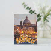 I Liebe Matla Vintage Reiseplakat Postkarte (Stehend Vorderseite)