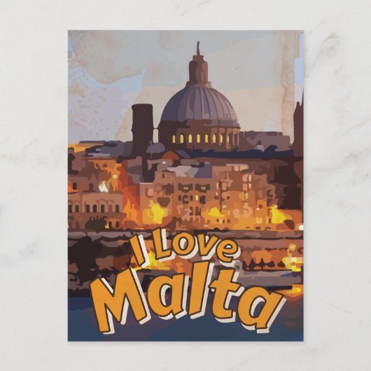 I Liebe Matla Vintage Reiseplakat Postkarte (Vorderseite)