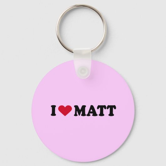 I LIEBE MATT SCHLÜSSELANHÄNGER (Vorderseite)