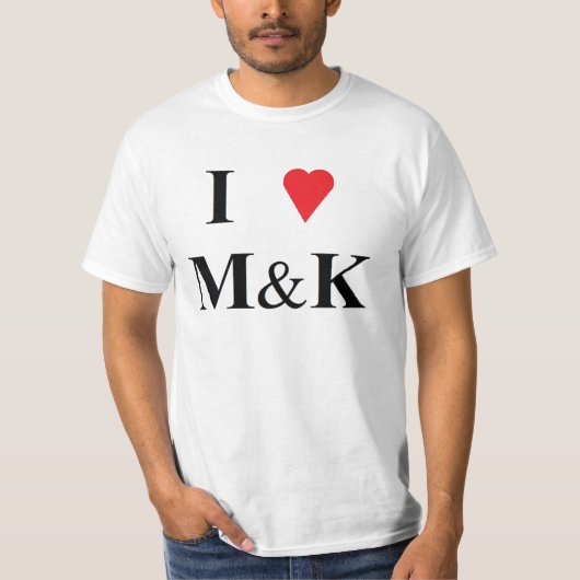 I Liebe Matt und Kim (M&K) T-Shirt (Vorderseite)