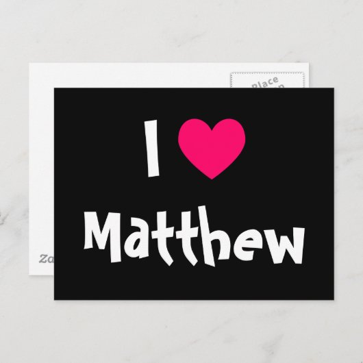 I Liebe Matthew Postkarte (Vorne/Hinten)