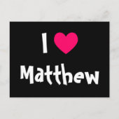 I Liebe Matthew Postkarte (Vorderseite)