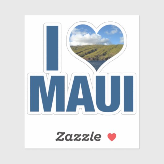 I Liebe Maui Hawaii Aufkleber (Blatt)
