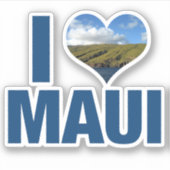 I Liebe Maui Hawaii Aufkleber (Vorderseite)