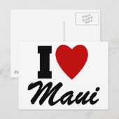 I Liebe Maui Postkarte (Vorne/Hinten)