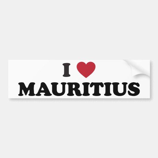 I Liebe Mauritius Autoaufkleber (Vorne)